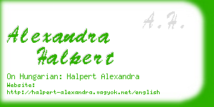 alexandra halpert business card